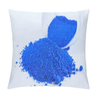 Personality  Blue Pigment On A White Background Pillow Covers