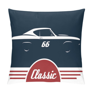 Personality  Classic Sports Muscle Car Vehicle Silhouette Pillow Covers