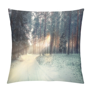 Personality  Winter Pine Forest Pillow Covers