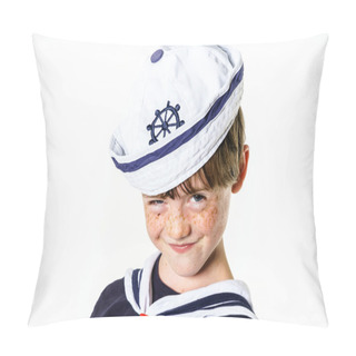 Personality  Cute Little Boy Dressed In Sailor Suit Pillow Covers