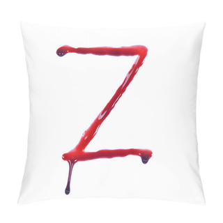 Personality  Dripping Blood Fonts The Letter Z Pillow Covers
