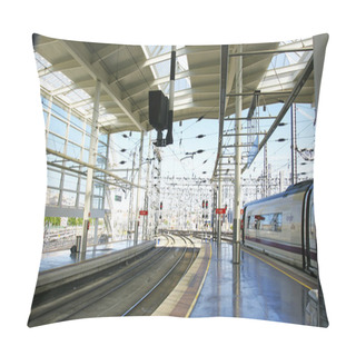 Personality  Platforms And Trains At Atocha Station Pillow Covers