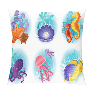 Personality Sea Animals Icons Pillow Covers