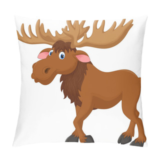 Personality  Illustration Of Moose Cartoon Pillow Covers