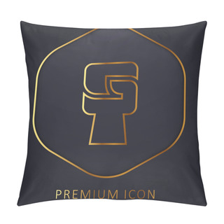 Personality  Black Power Golden Line Premium Logo Or Icon Pillow Covers