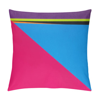 Personality  Abstract Geometric Background With Bright Multicolored Stripes, Banner Pillow Covers