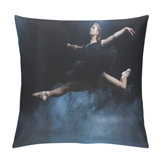 Personality  Ballerina Dancing In Black Tutu Pillow Covers