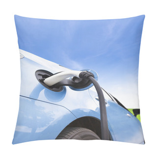 Personality  Charging Of An Electric Car With Cloud Background Pillow Covers