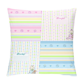 Personality  Set Of Four Cute Seamless Pattern For Babies Pillow Covers