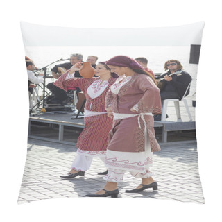 Personality  Women In Traditional Cypriot Costumes Pillow Covers
