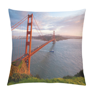 Personality  Golden Gate Bridge Sunset Panorama Pillow Covers