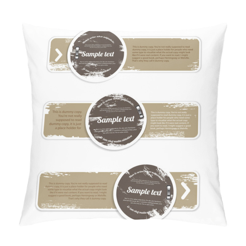 Personality  Grungy Vintage Vector Labels Pillow Covers