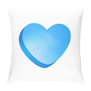 Personality  Watercolor Heart Isolated On White Background Pillow Covers