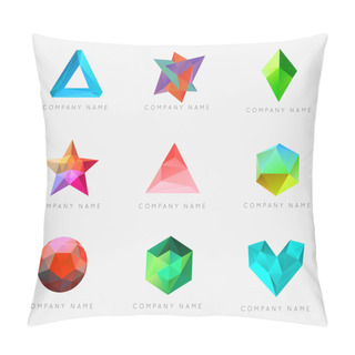 Personality  Trendy Crystal Triangulated Gem Logo Pillow Covers