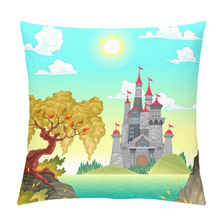 Personality  Fantasy Landscape With Castle. Pillow Covers