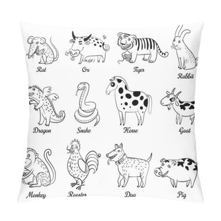 Personality  Chinese Astrology Pillow Covers