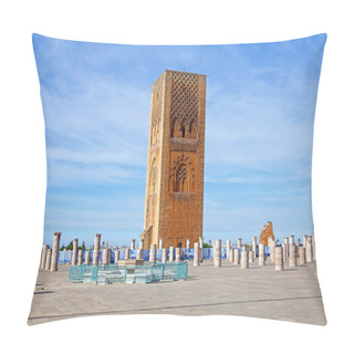 Personality  Marocco,Rabat. The Hassan Tower Opposite The Mausoleum Of King M Pillow Covers