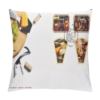 Personality  Various Canadian Products, Cheese And Wine Pillow Covers