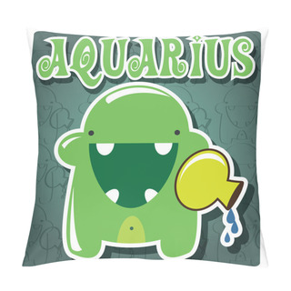 Personality  Zodiac Sign Aquarius Pillow Covers