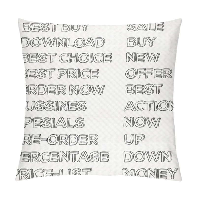 Personality  Hand Drawn Vector Words Pillow Covers