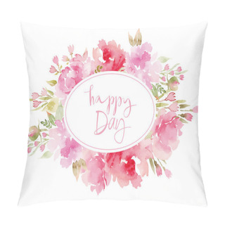 Personality  Peonies Watercolor. Pillow Covers
