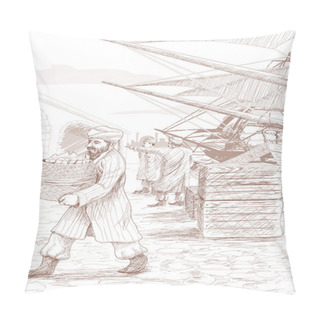 Personality  Ottoman Port, Turkish Port, Istanbul Pillow Covers