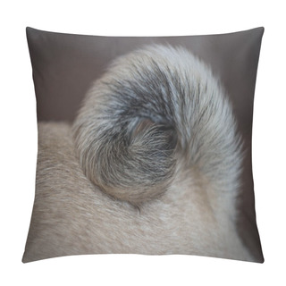 Personality  Spiral Pug Dog Tail Side View Pillow Covers