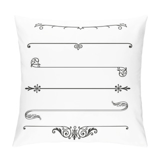 Personality  Vector Set Of Calligraphic Design Elements And Page Decor Pillow Covers