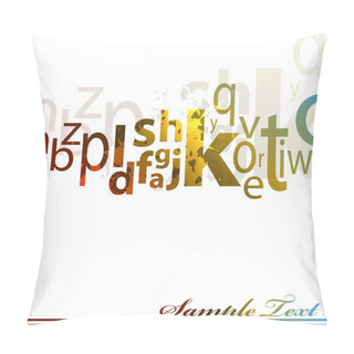 Personality  Abstract Background With Colorful Letters Pillow Covers