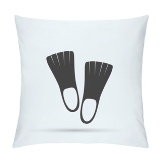 Personality  Flippers, Vacation Icon Pillow Covers