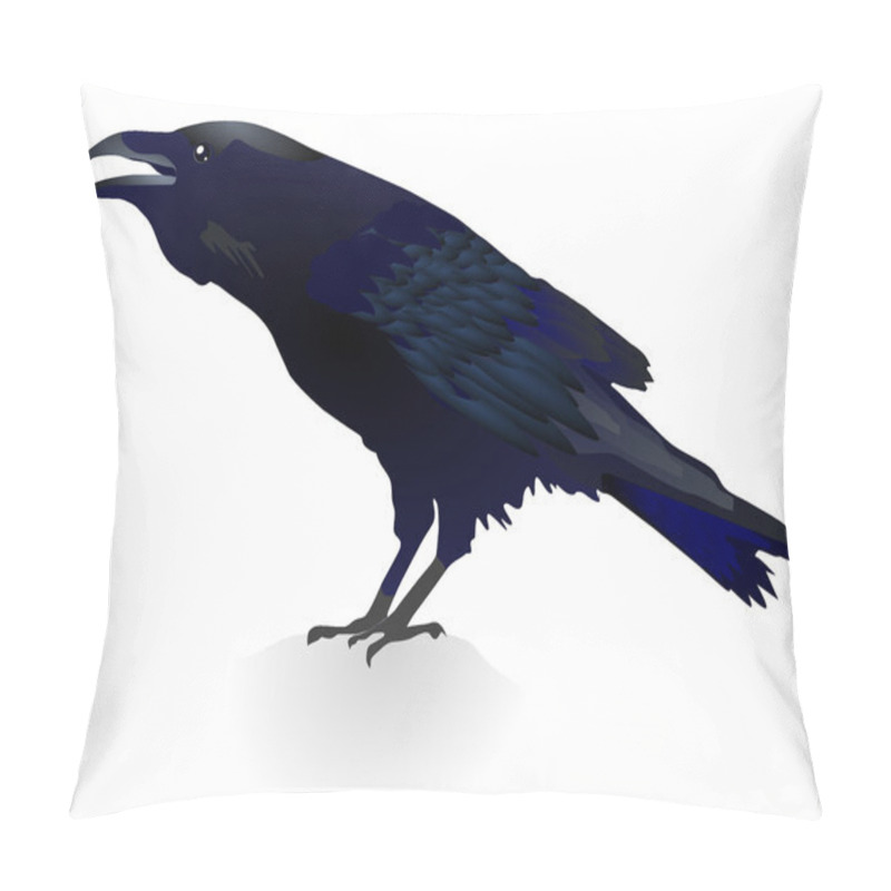 Personality  Vector Illustration Of A Crow Pillow Covers
