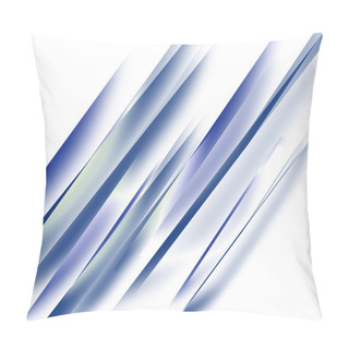 Personality  Straight Blue Lines In A Downward Angle Pillow Covers