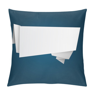 Personality  Abstract Origami Speech Bubble Vector Background Pillow Covers