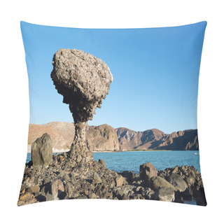 Personality  Balancing Rock , Balandra Beach, Mexico Pillow Covers