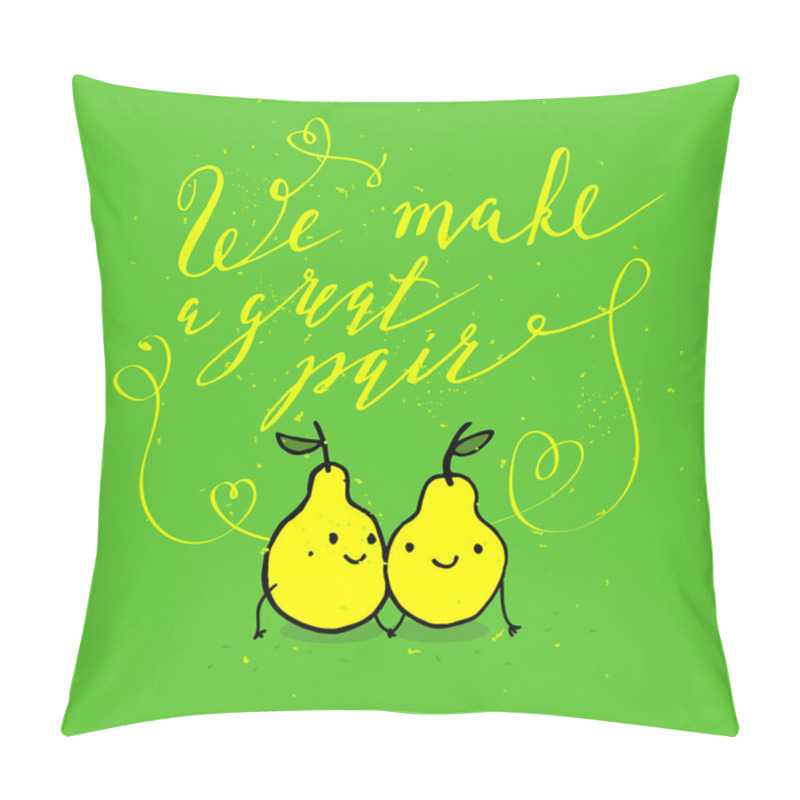 Personality  Valentines Day card with pears pillow covers