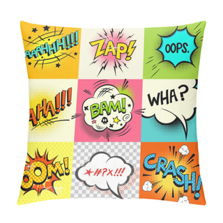 Personality  Comic Book Expressions! Pillow Covers