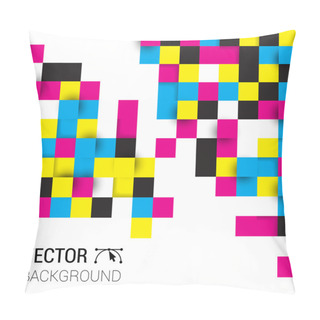 Personality  Background Squares Full Color Cmyk. Illustration Of Abstract Texture With Squares. Pattern Design For Banner, Poster, Flyer, Card, Postcard, Cover, Brochure. Pillow Covers