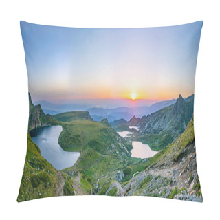 Personality  Sunrise Aerial View Of Seven Rila Lakes In Bulgaria Pillow Covers