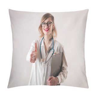 Personality  Smiling Nurse On The Wall Pillow Covers