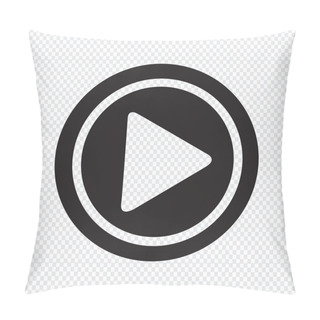 Personality  Vector Illustration Play Icon Pillow Covers