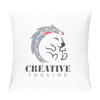 Personality  Hedgehog Baby Logo , Awesome Design Vector Template Pillow Covers