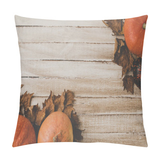 Personality  Pumpkins And Dried Leaves Pillow Covers