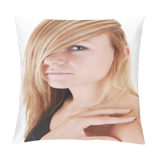 Personality  Face Shoot Of Girl. Pillow Covers