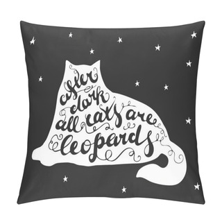 Personality  Lettering Composition In Cat. Pillow Covers