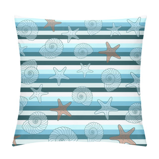 Personality  Pattern With Sea Background Pillow Covers