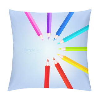 Personality  Vector Colorful Pencil Set Pillow Covers