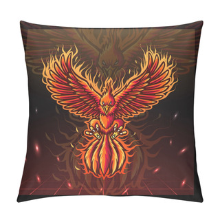 Personality  Phoenix Bird Mascot Esport Logo Design Pillow Covers