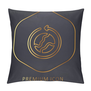 Personality  Around The World Golden Line Premium Logo Or Icon Pillow Covers