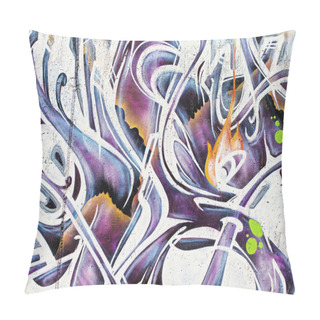 Personality  Street Art, Segment Of An Urban Grafitti On Wall Pillow Covers