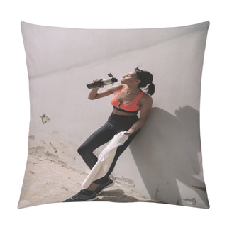 Personality  Sportswoman Drinking Water  Pillow Covers